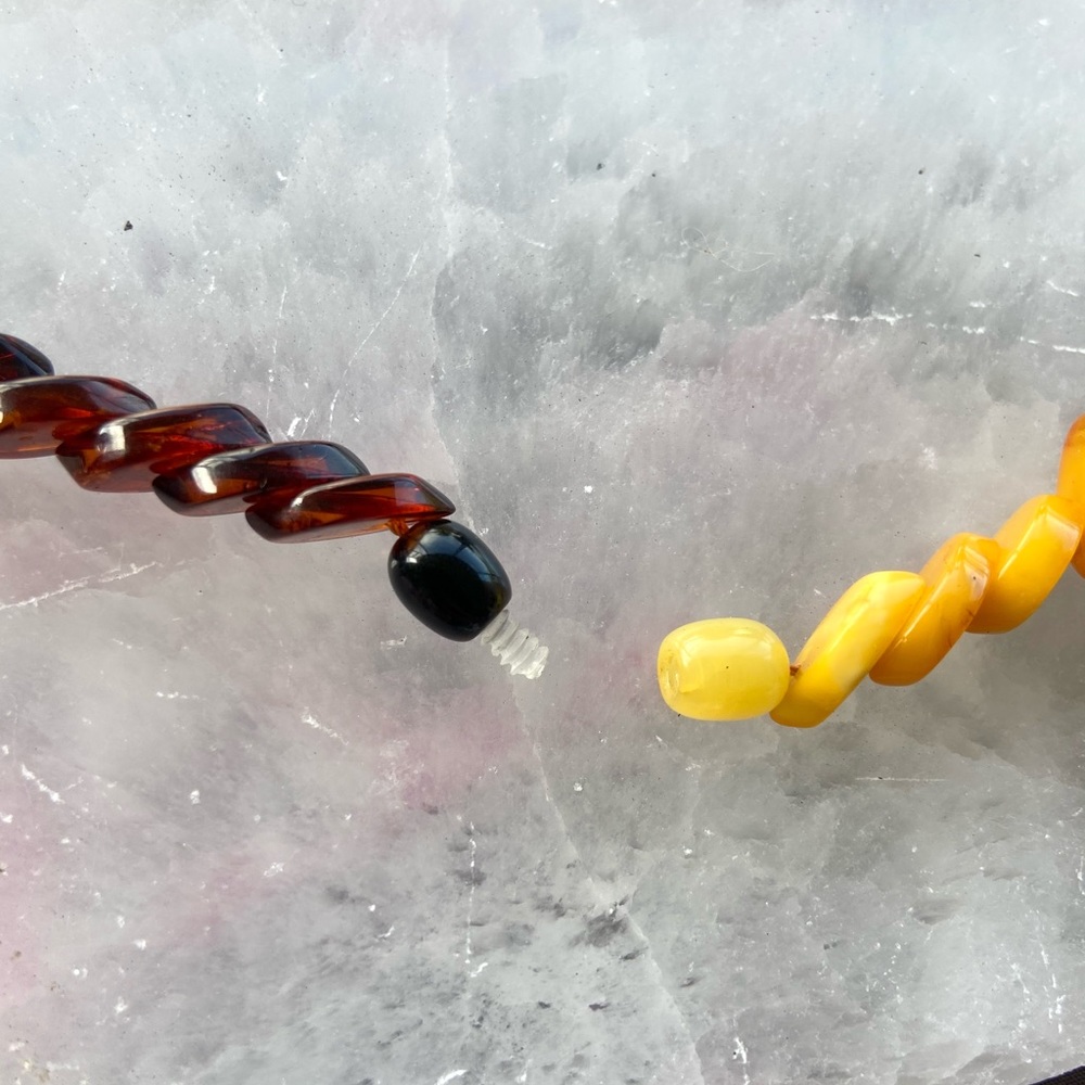 Genuine baltic amber choker boho necklace - Picture 7 of 12
